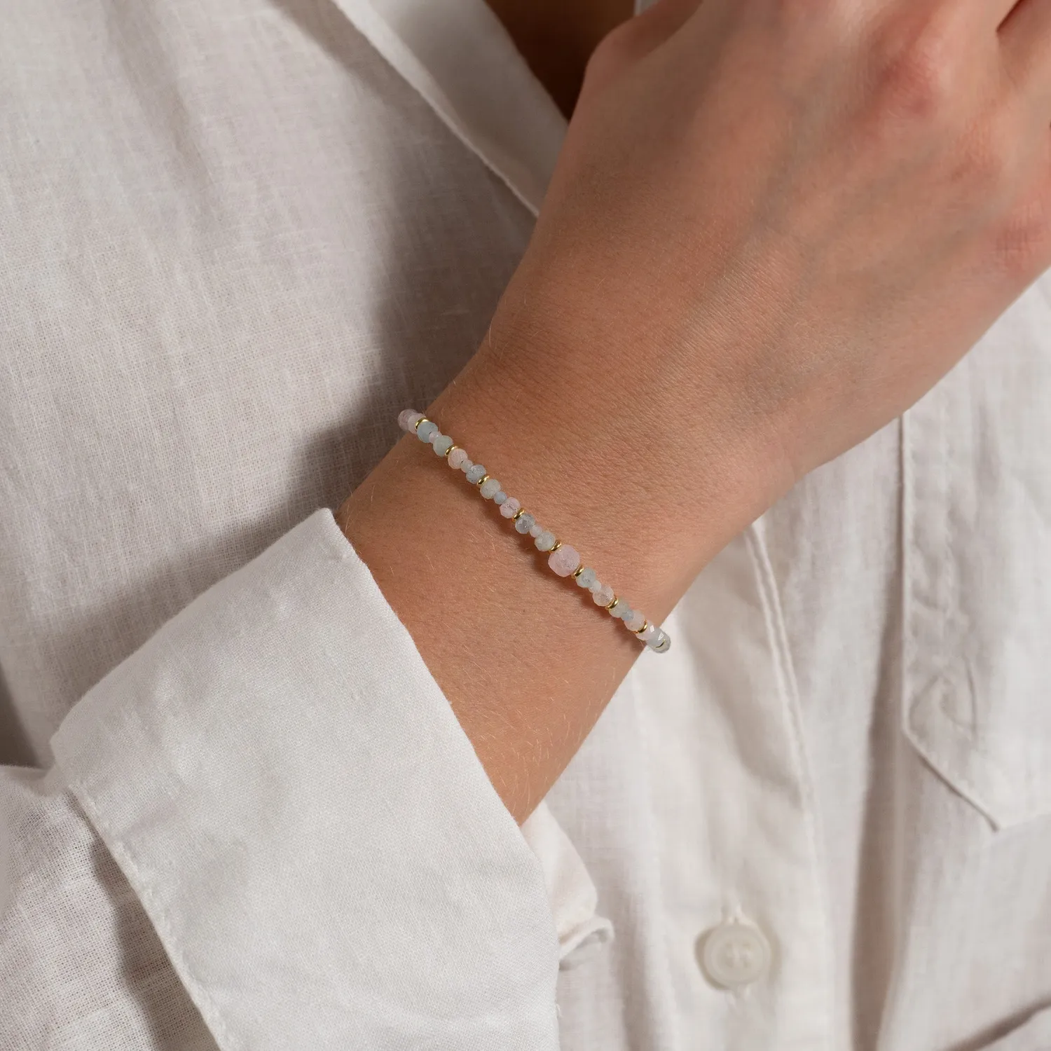 Sisi Copenhagen Isla Morganite armbånd forgyldt morganit