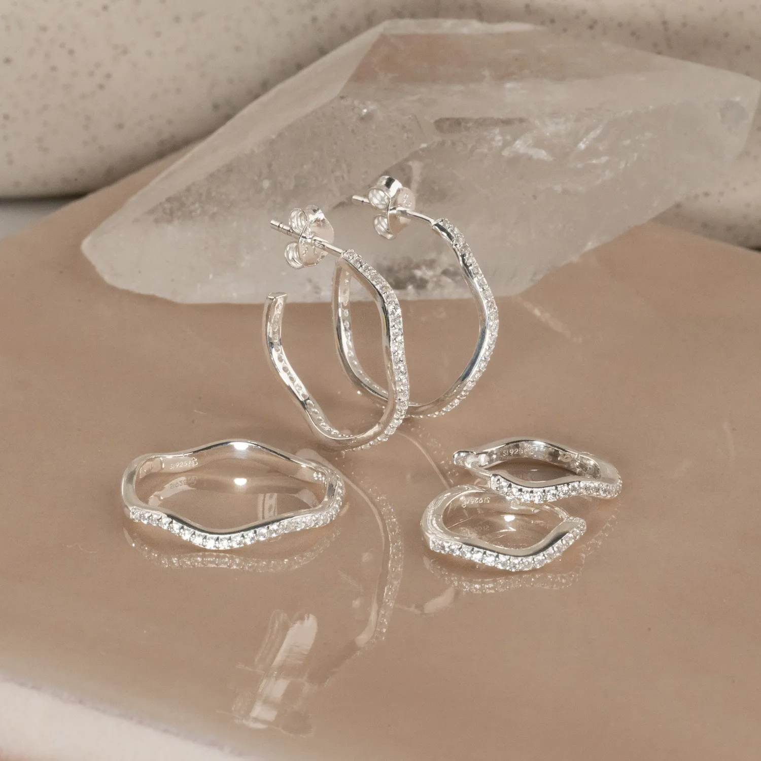 Sisi Copenhagen Gaia Crystal Silver ring zirkon