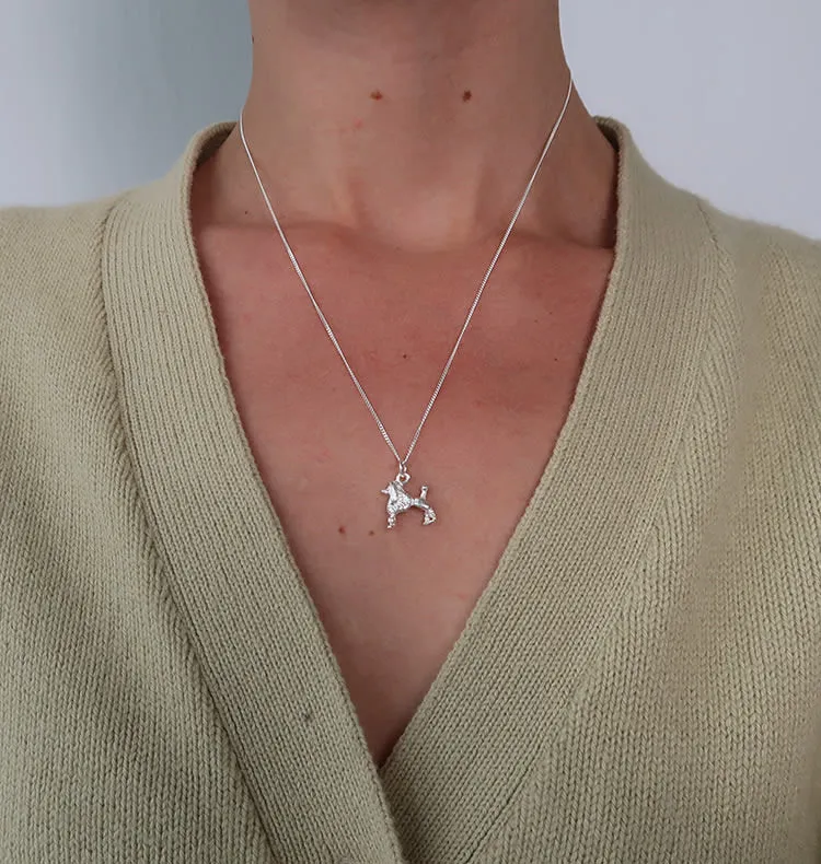 Wos puddel charm 925 sølv 1,7 cm hundevedhæng