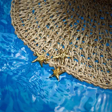TIMI OF SWEDEN Malin starfish studs øreringe forgyldt