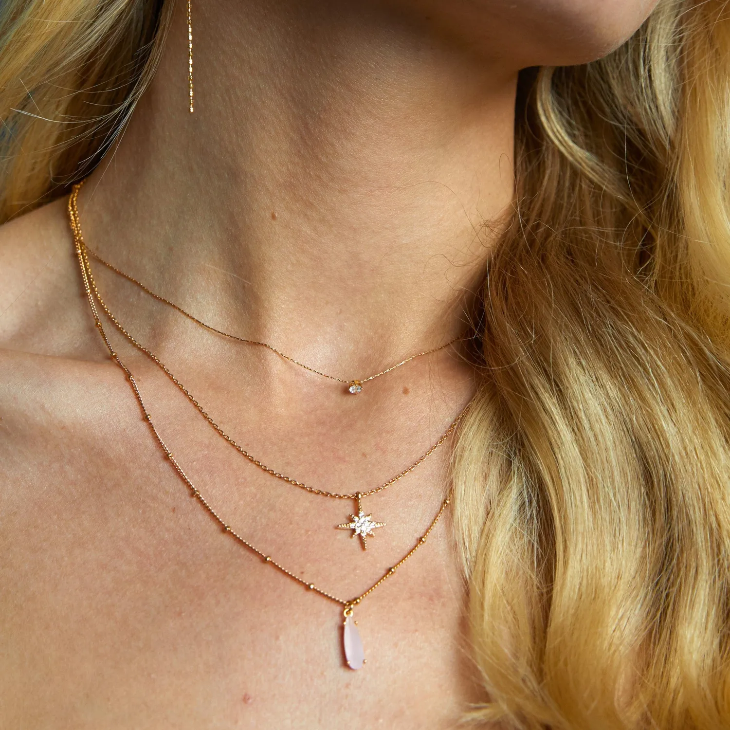 Orelia Fine Crystal Collar halskæde forgyldt