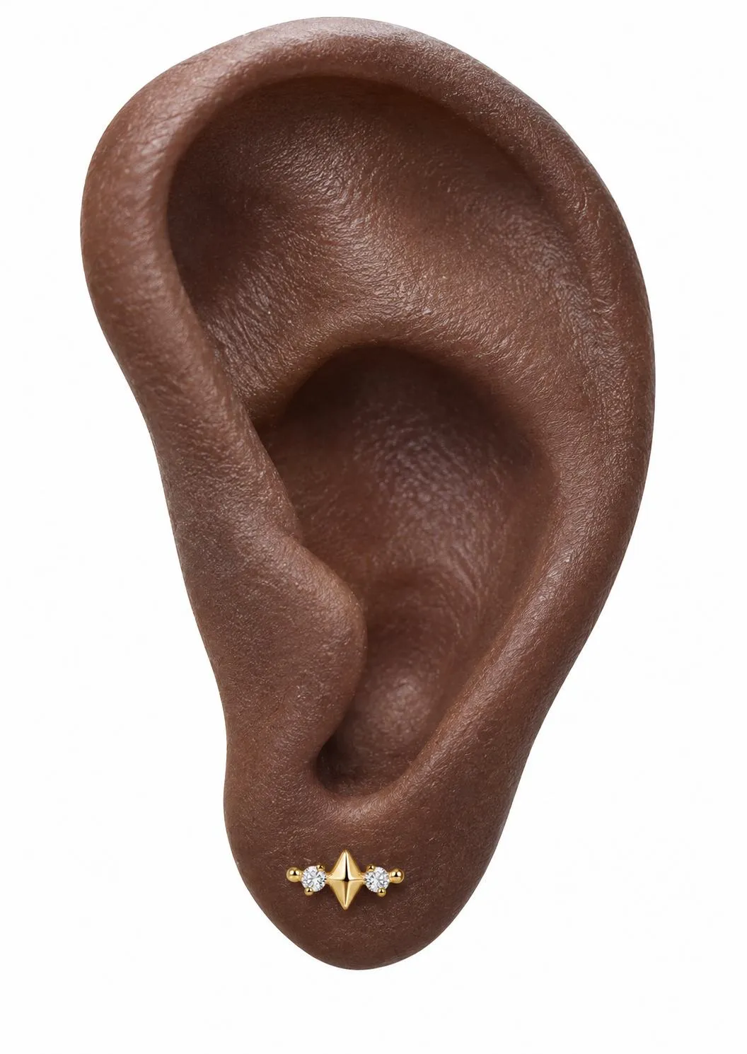 Wos Luna Stud Single ørering guld