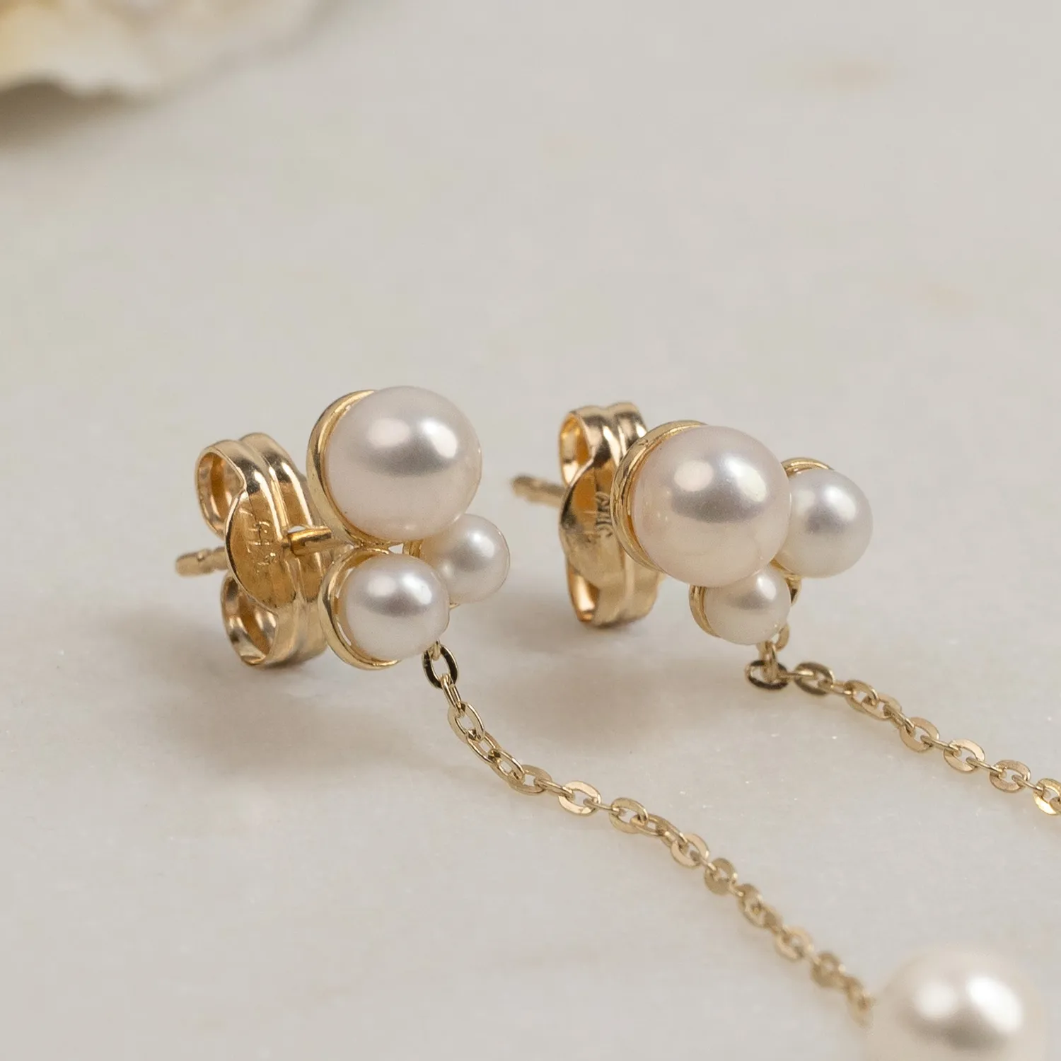 Sisi Copenhagen Pauline Pearl Drop øreringe 9 kt guld perle