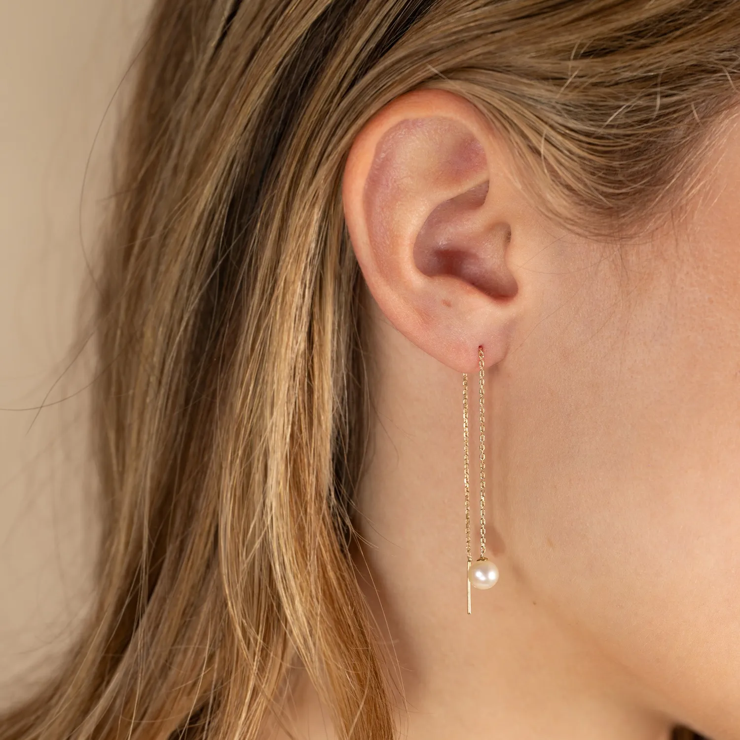 Sisi Copenhagen Margery Pearl øreringe guld ferskvandsperler