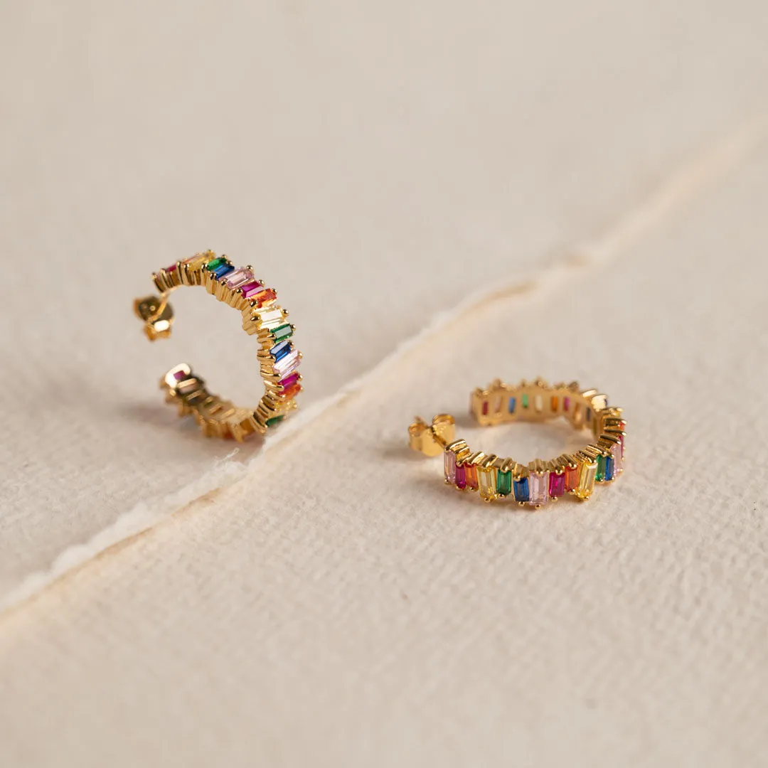 Sisi Copenhagen Veronica Rainbow Golden creoler 20 mm farver