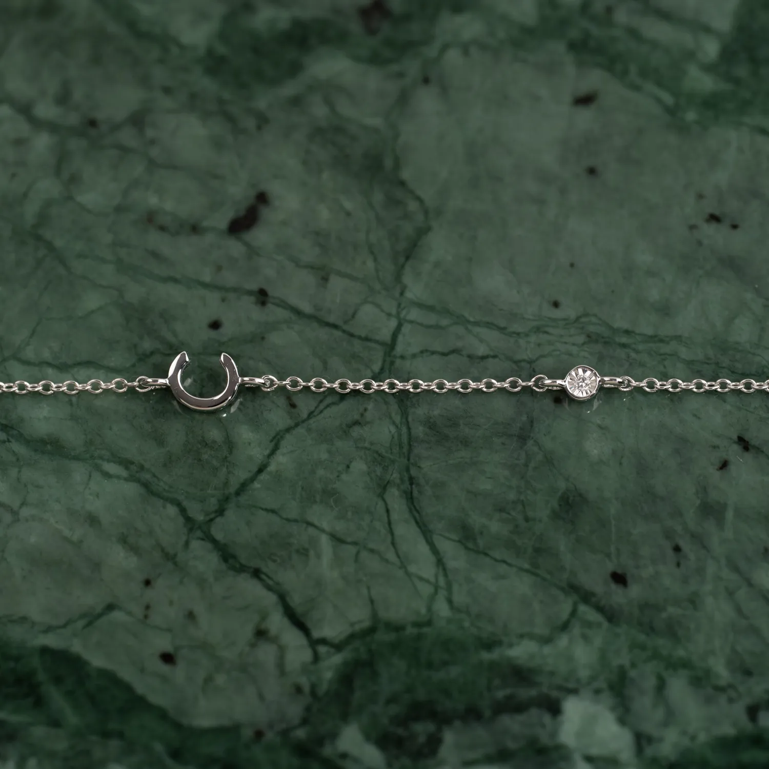 Sisi Copenhagen Letter lab-diamant armbånd hvidguld bogstav