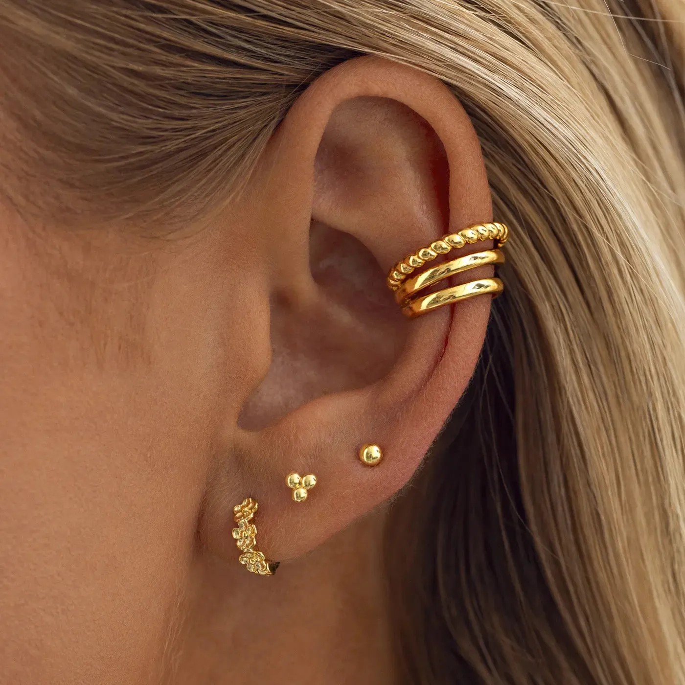 TIMI OF SWEDEN Arbo Small Ball stud øreringe guld 3 mm
