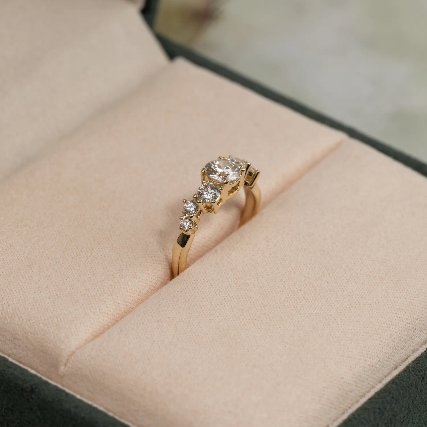 Sisi Copenhagen Organic Cluster diamantring 0,9 ct guld 14 kt