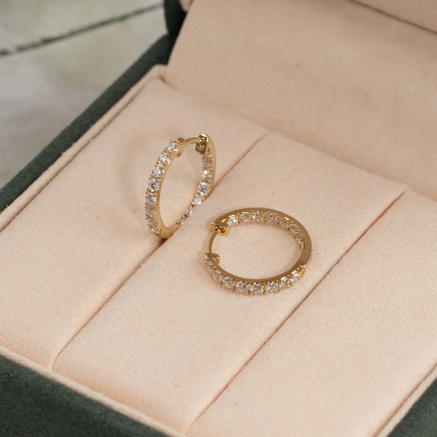 Sisi Copenhagen Double Set Lab-Diamond creoler guld 0,8 ct