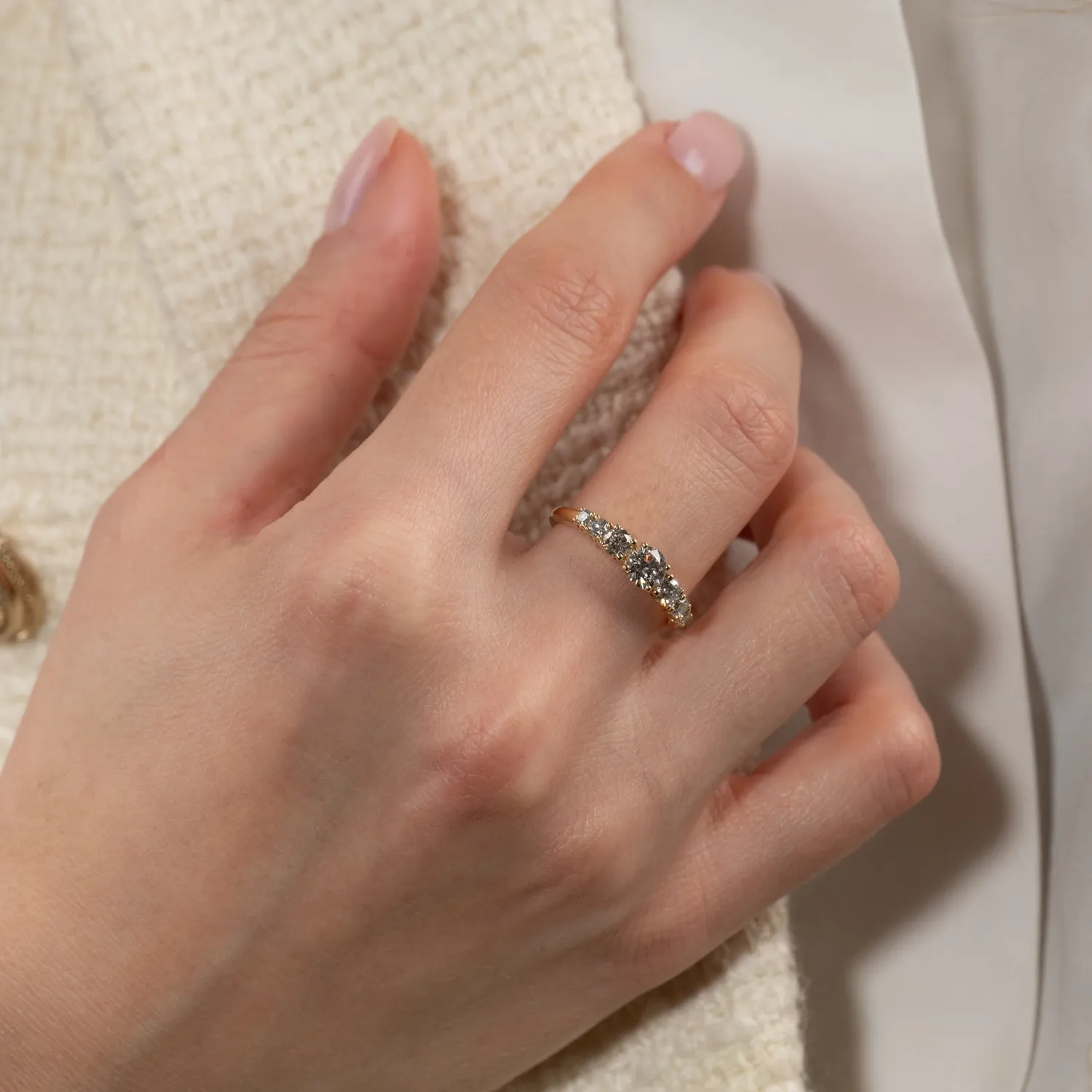 Sisi Copenhagen Seven-Stone Trellis diamantring 1,0 ct 14 kt