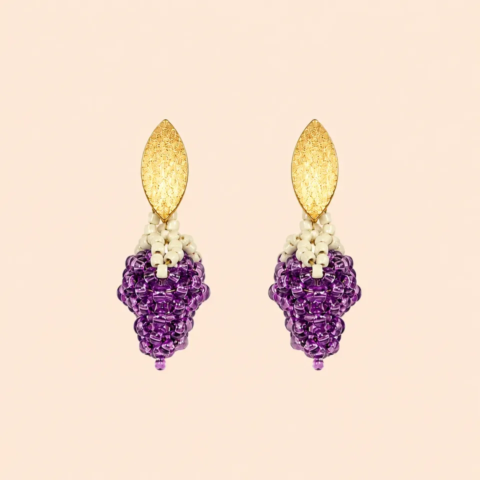 Lulo Jewelry Exclusive Grape øreringe vindrue 18K guld