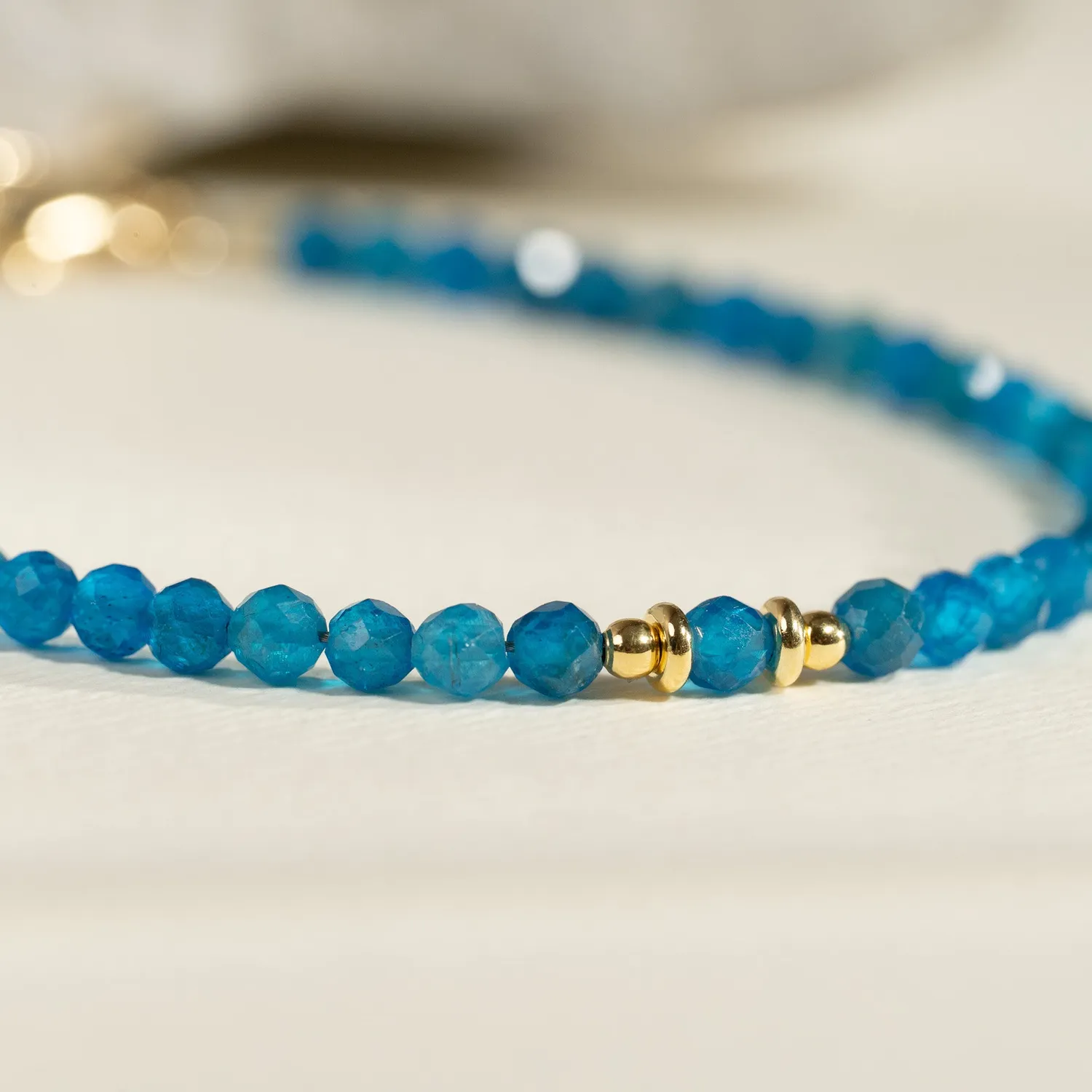 Sisi Copenhagen Alina Blue Apatite armbånd forgyldt blå