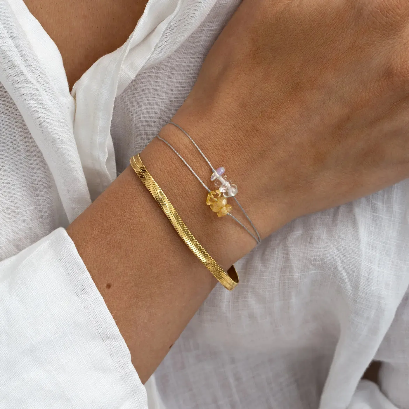 TIMI OF SWEDEN Ivy snake chain armbånd guld vandtæt