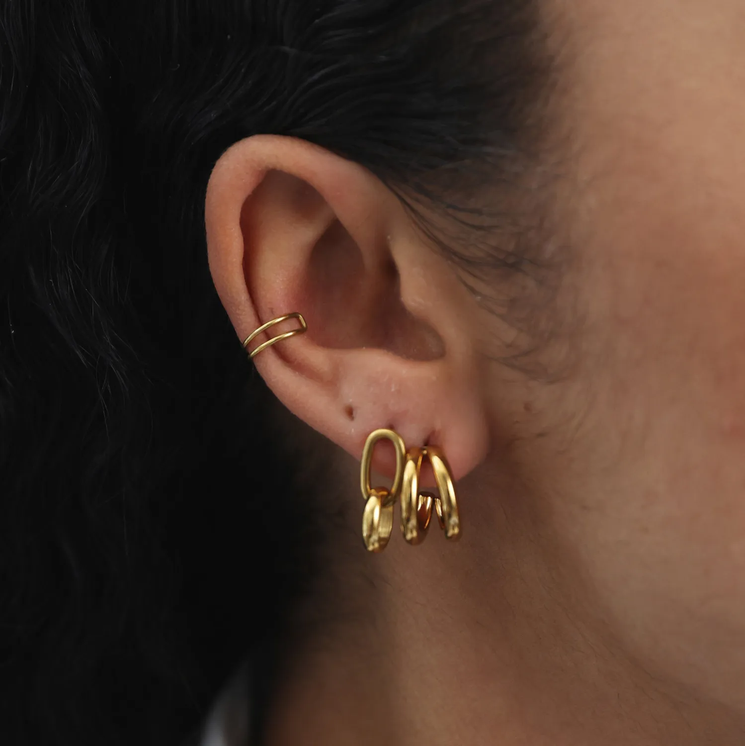 TIMI OF SWEDEN Emme ear cuff sølv par vandtæt