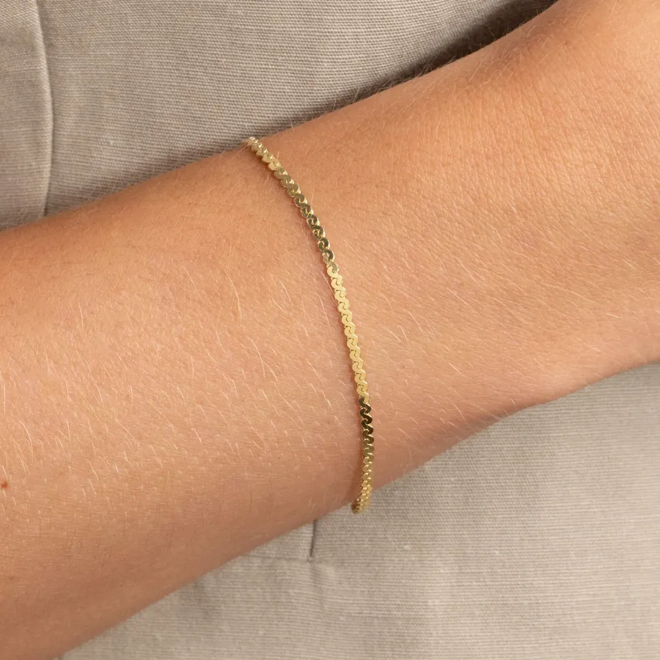 Sisi Copenhagen Selma Golden armbånd 16+4 cm forgyldt