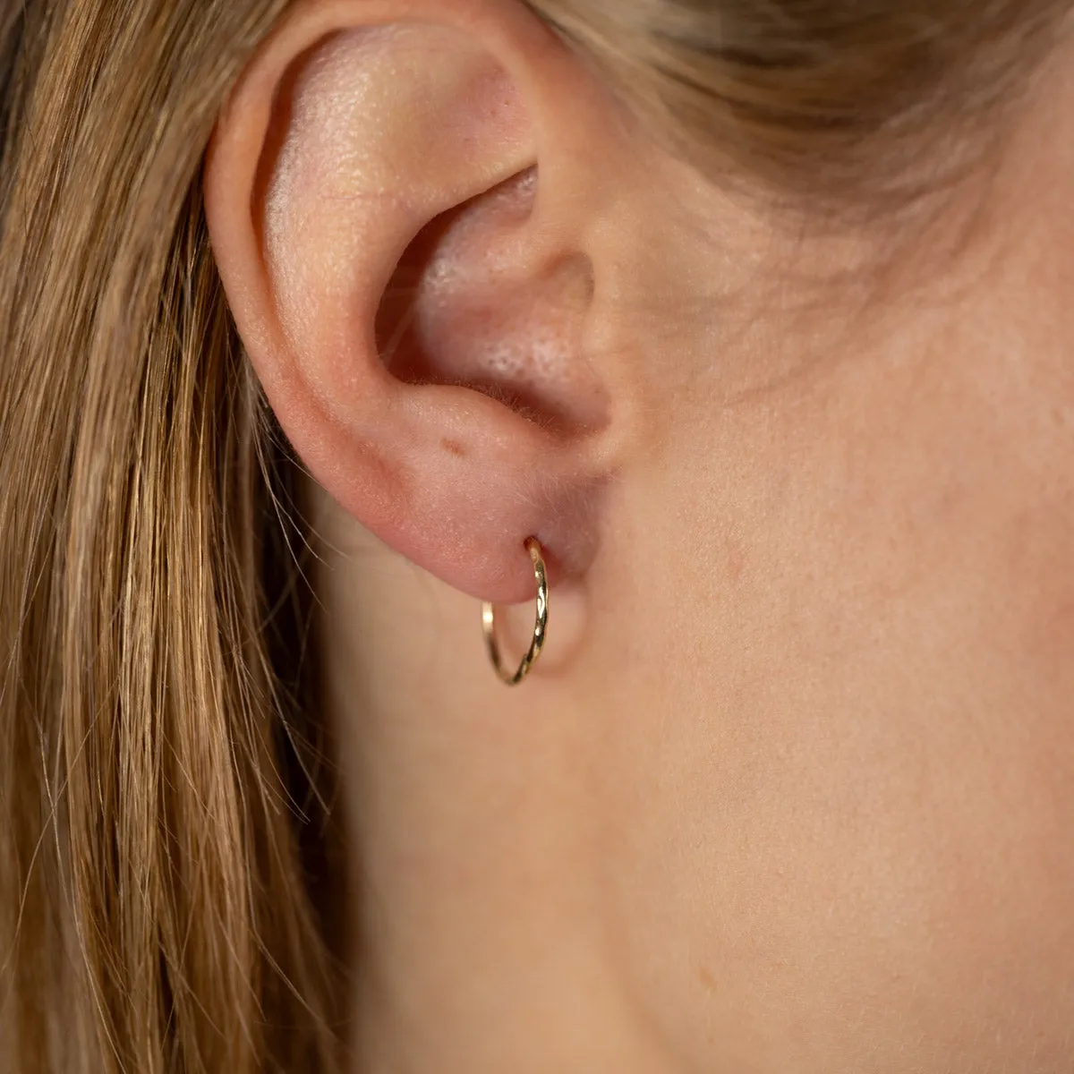 Sisi Copenhagen Olivia creoler massiv 9 kt guld 12 mm