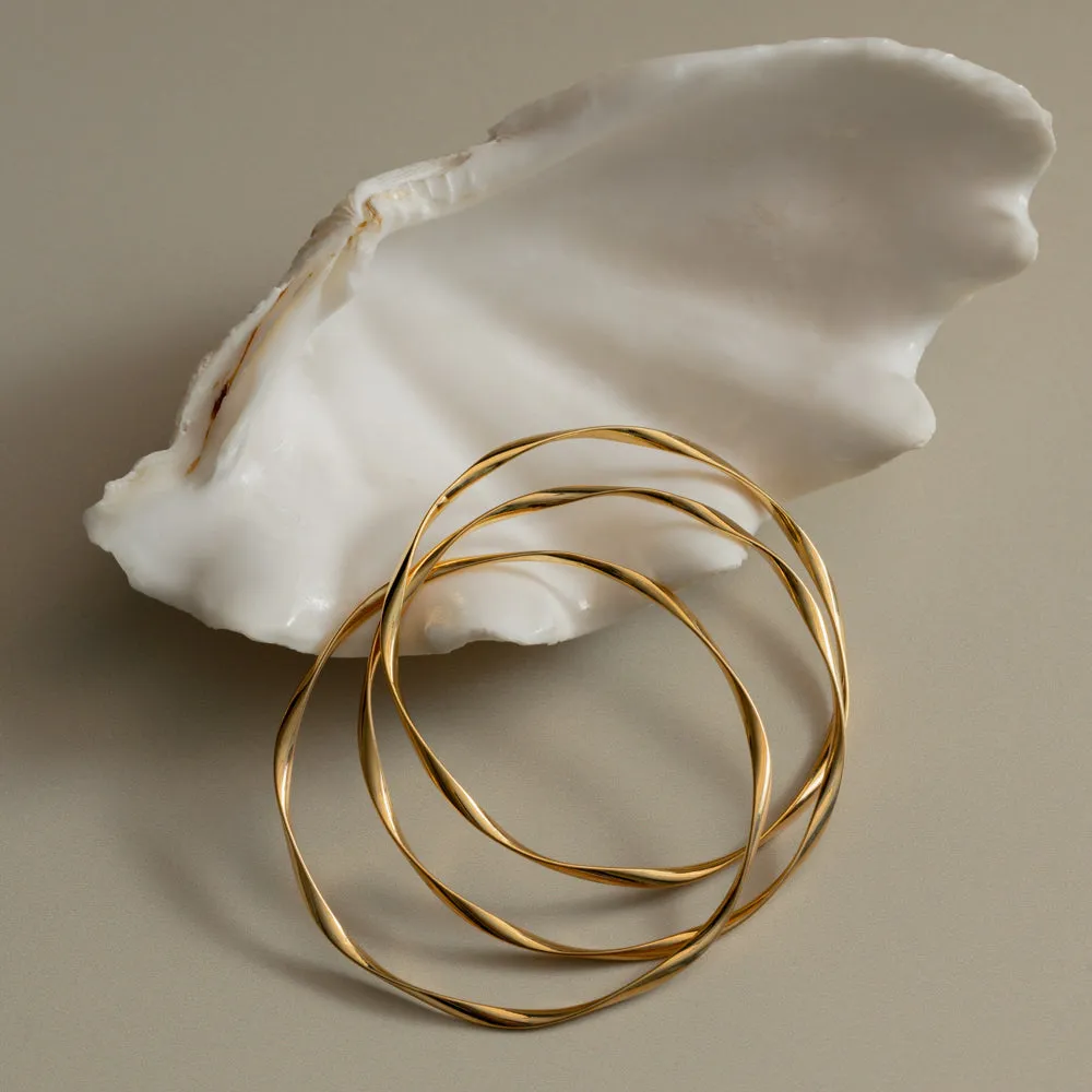 Orelia Ribbon bangles armbånd forgyldt sæt