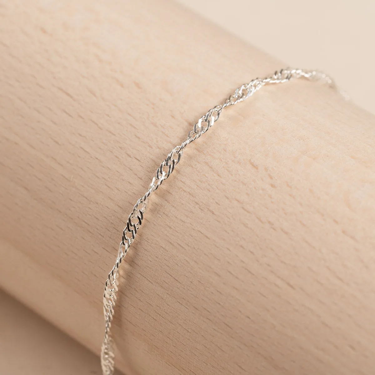 Sisi Copenhagen Leonora armbånd 16 cm sølv snoet