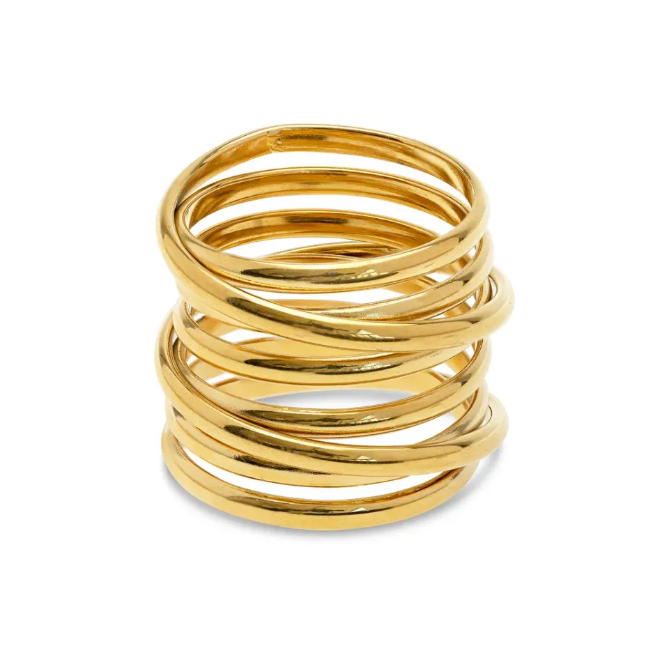 TIMI OF SWEDEN Kylie ring flerlaget rustfrit stål