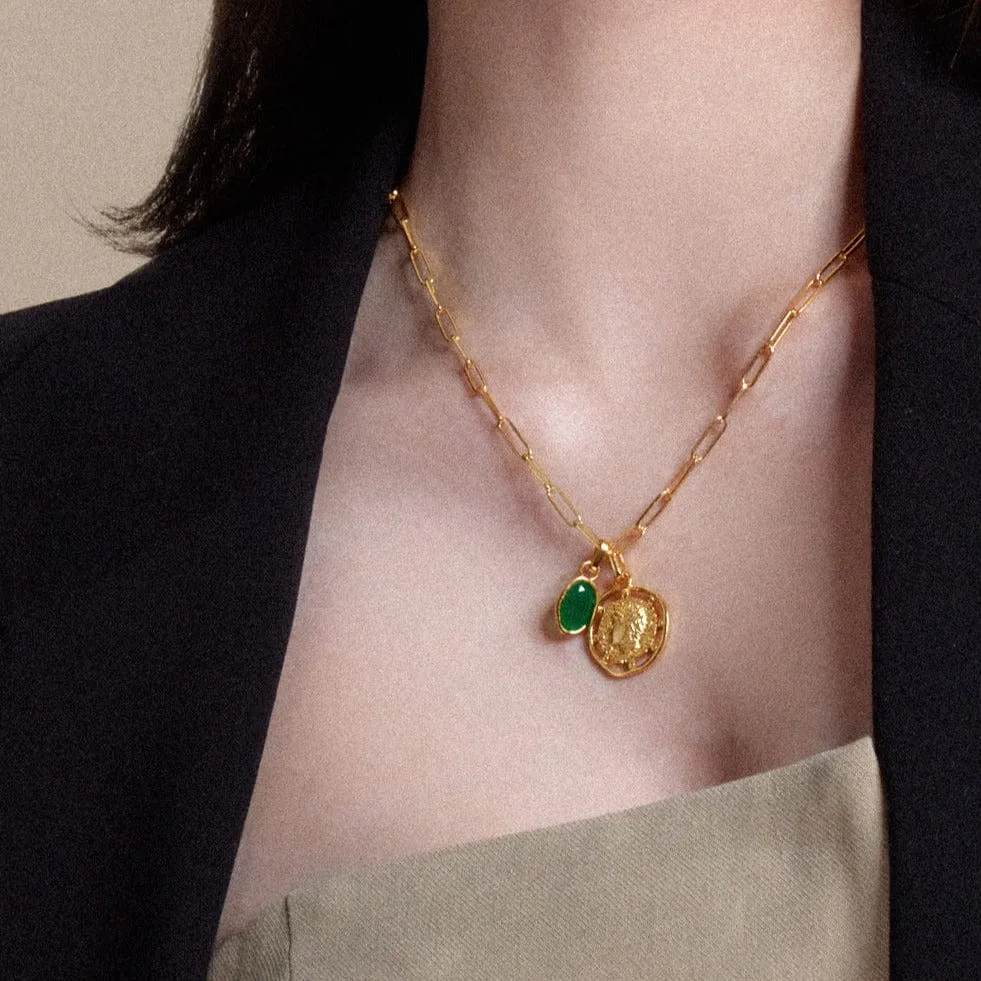 Orelia LUXE Medallion Coin charm forgyldt
