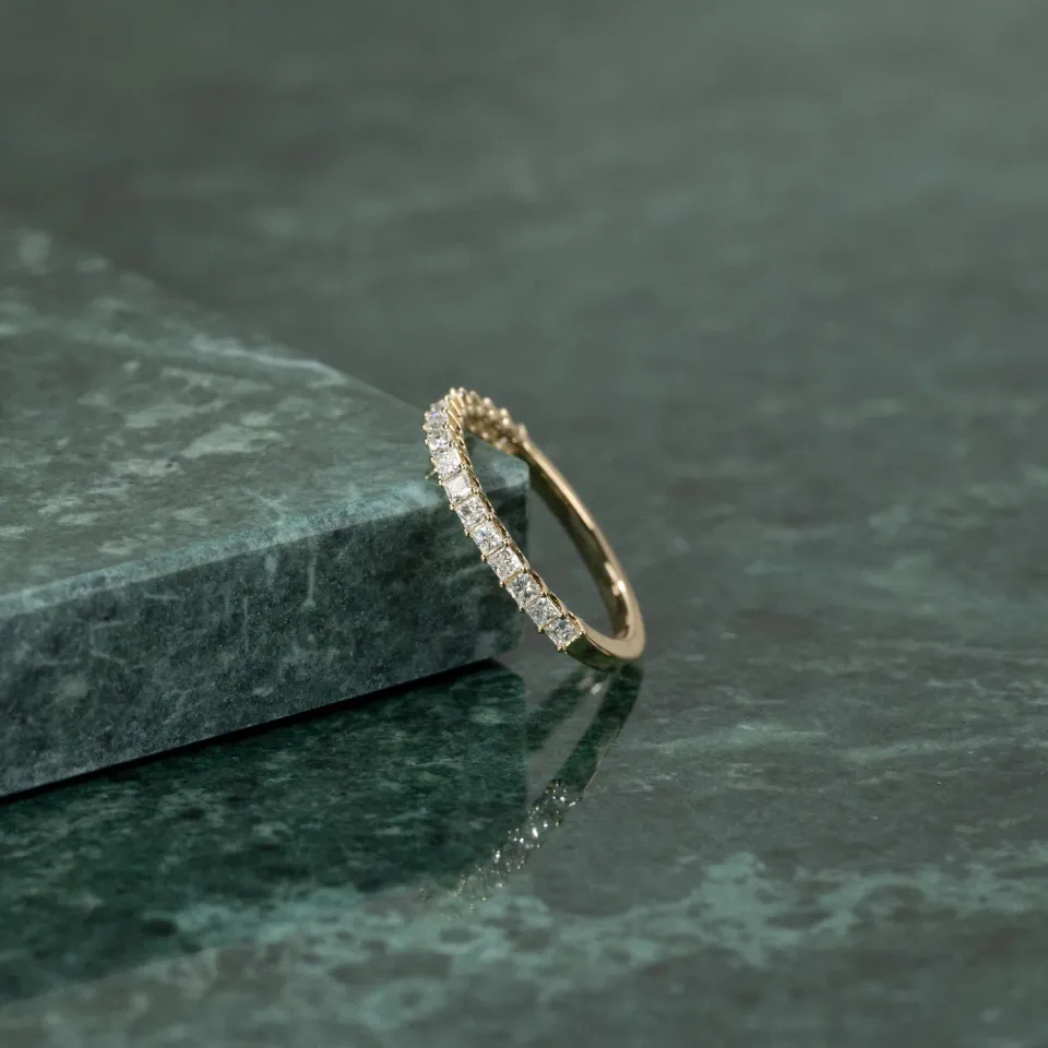 Sisi Copenhagen Princess-Cut alliance ring guld 0,5 ct