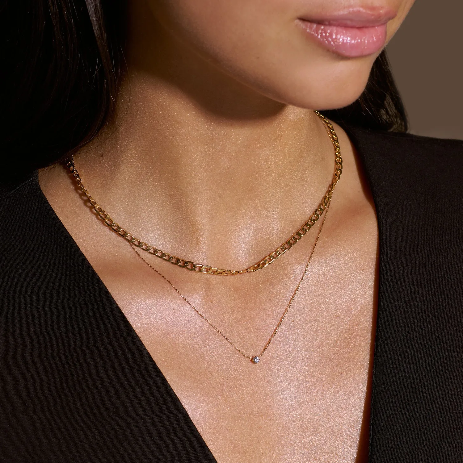Orelia Fine Crystal Collar halskæde forgyldt