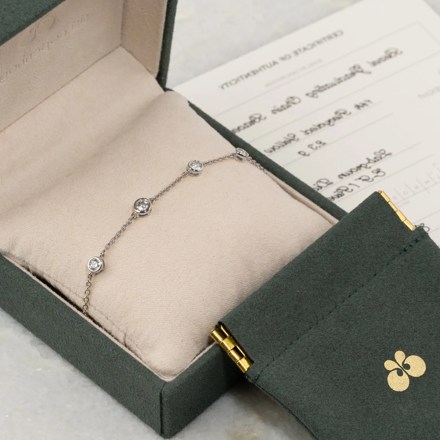 Sisi Copenhagen Graduating Bezel armbånd hvidguld 0,75 ct lab