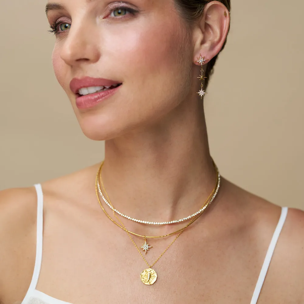 Orelia Pavé Starburst choker halskæde guld