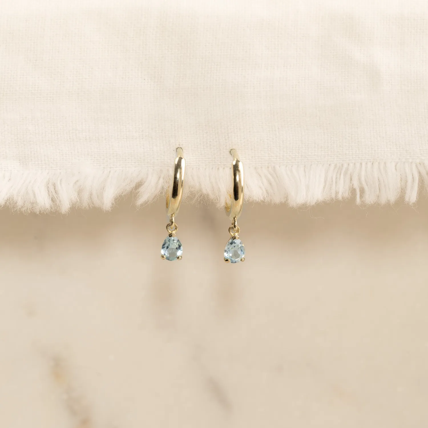 Sisi Copenhagen Paula Blue Topaz øreringe blå topas