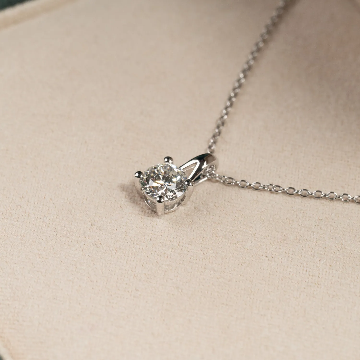 Sisi Copenhagen Prong Solitaire diamantvedhæng 0,75 ct hvidguld