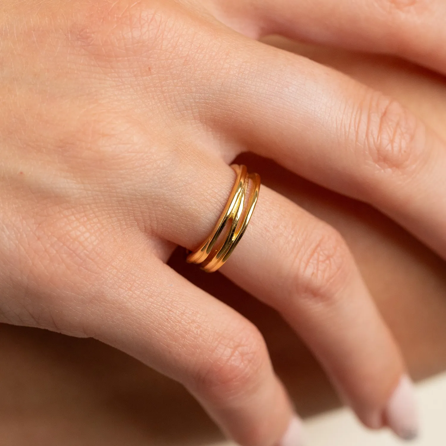 Sisi Copenhagen Willow forgyldt ring 5 mm guld