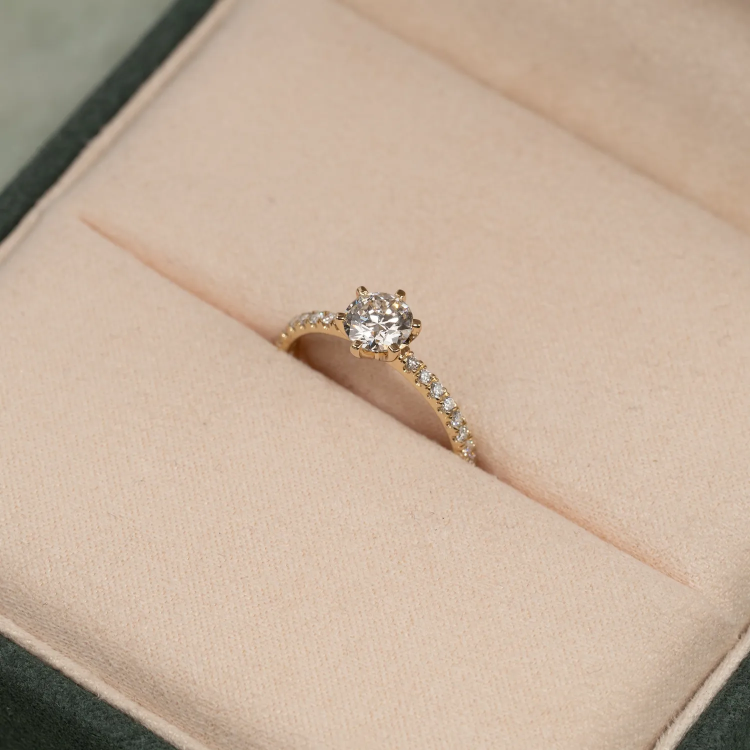 Sisi Copenhagen Classic Alliance lab-diamantring guld 0,9ct