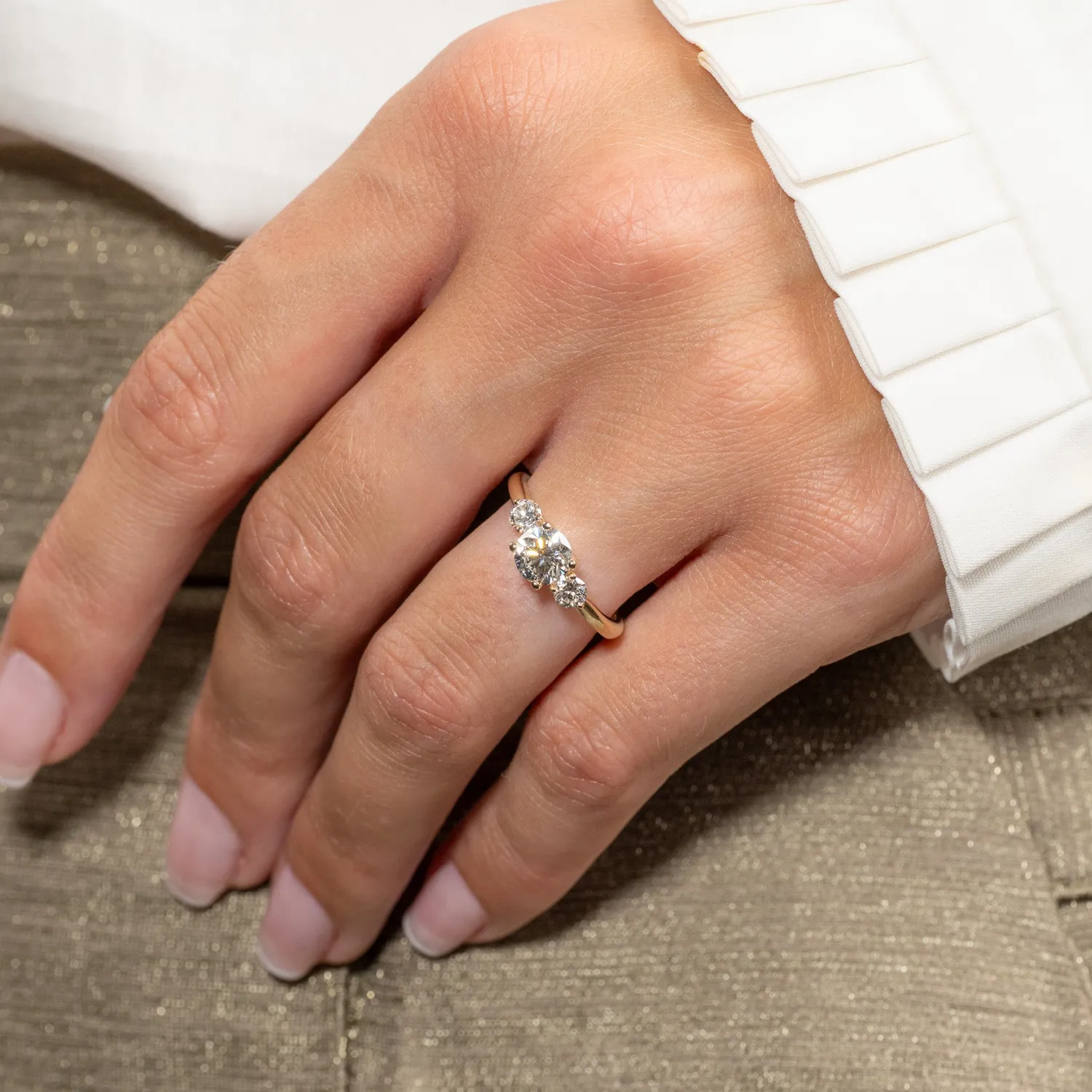 Sisi Copenhagen Round Trilogy diamantring 1,0 ct 14 kt guld