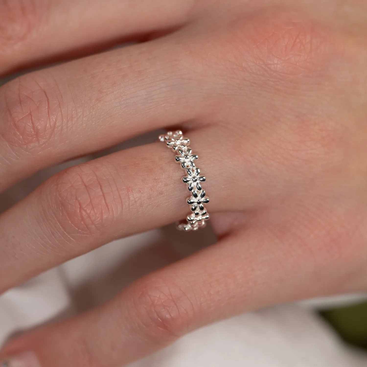 Sisi Copenhagen Ydun ring sølv 5 mm blomster
