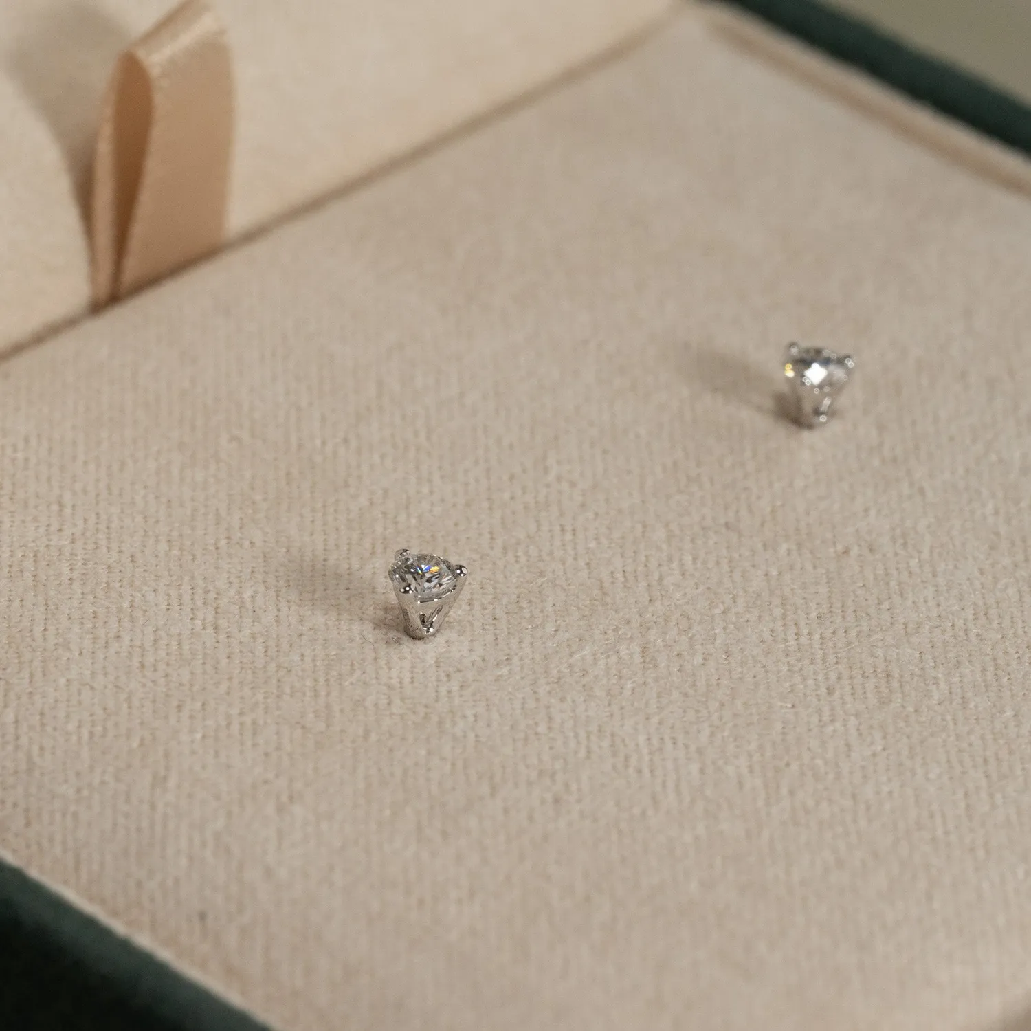 Sisi Copenhagen Simple hvidguld ørestikker 0,2 ct lab-diamant