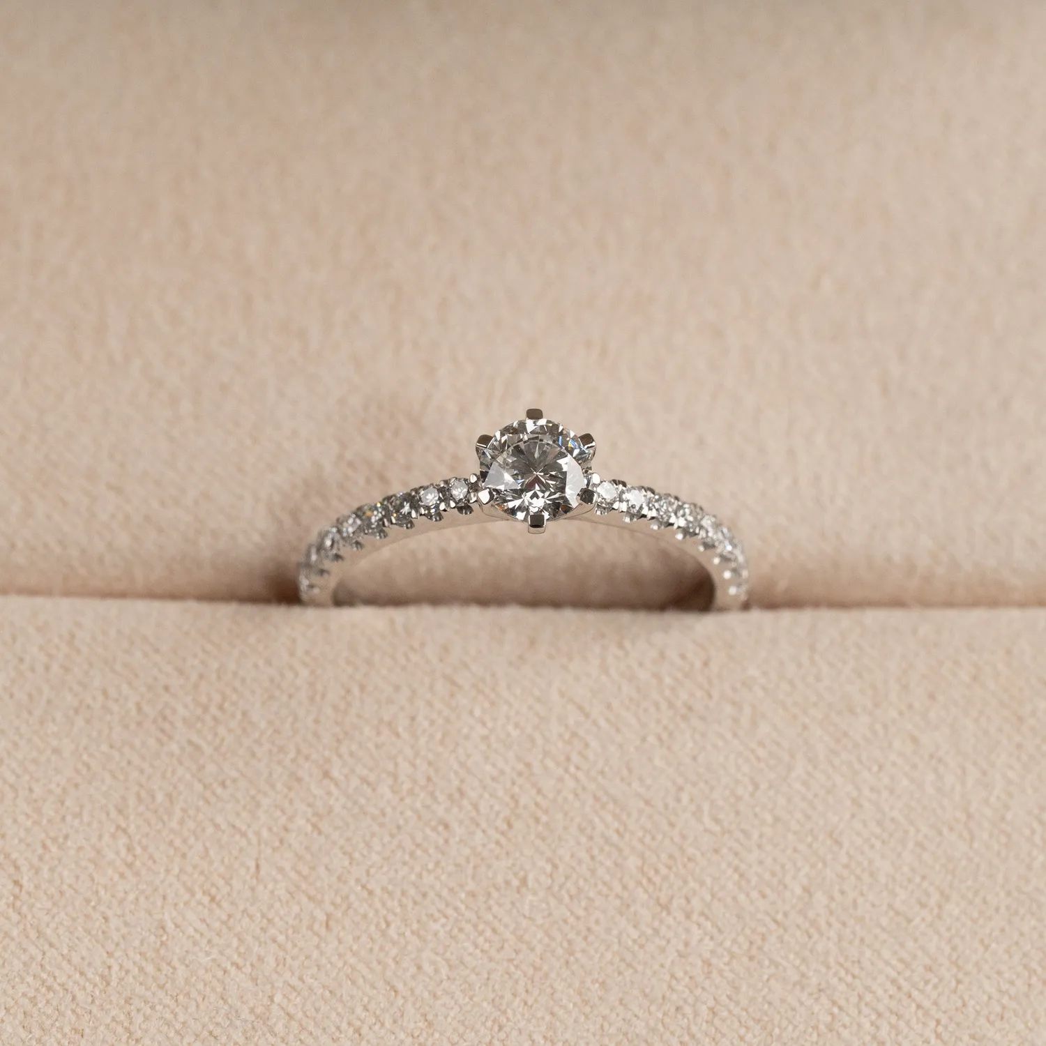 Sisi Copenhagen Classic alliance ring 14 kt hvidguld 0,7 ct