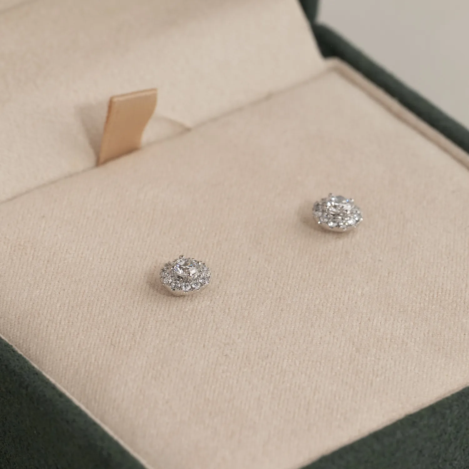 Sisi Copenhagen Halo diamant ørestikker hvidguld 0,5 ct