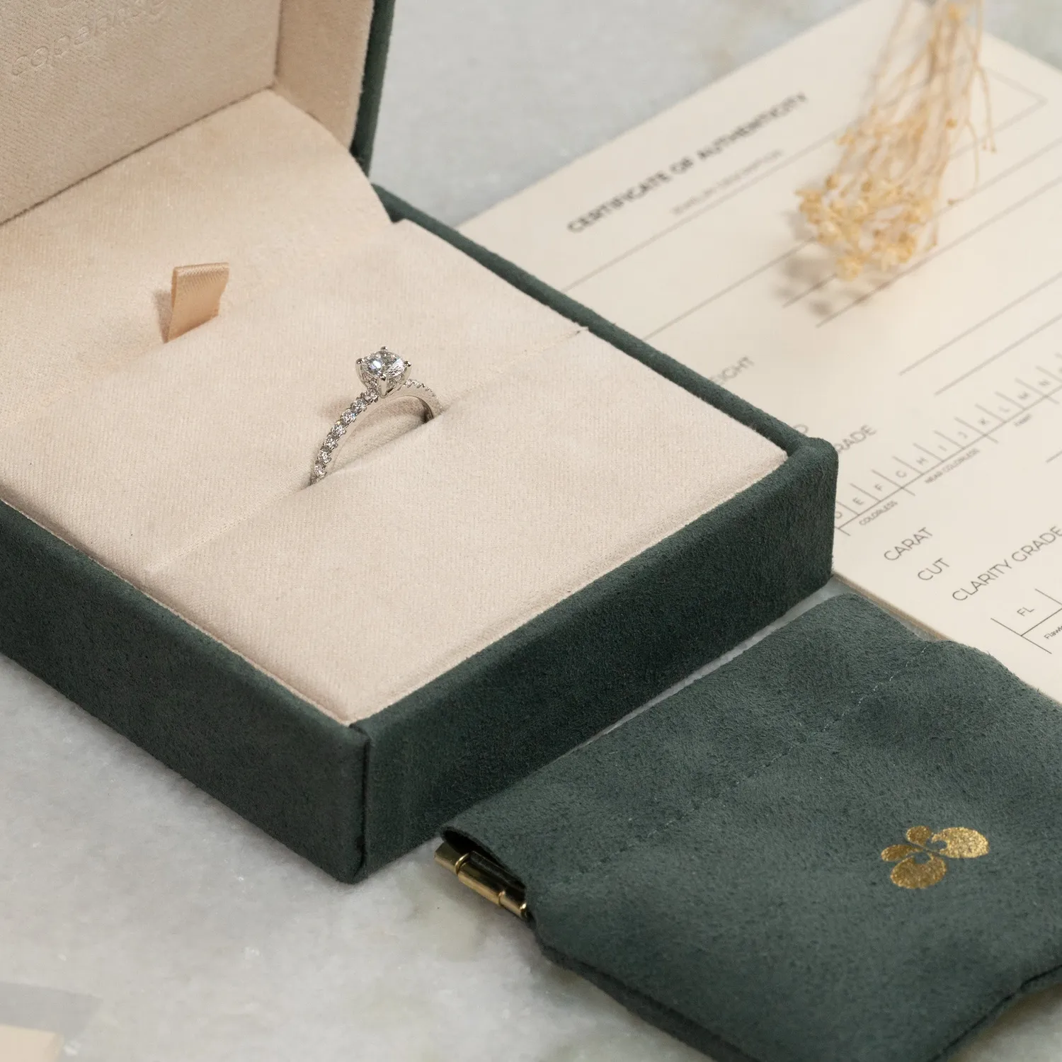 Sisi Copenhagen Hidden-Halo ring hvidguld 1,0 ct lab-diamant