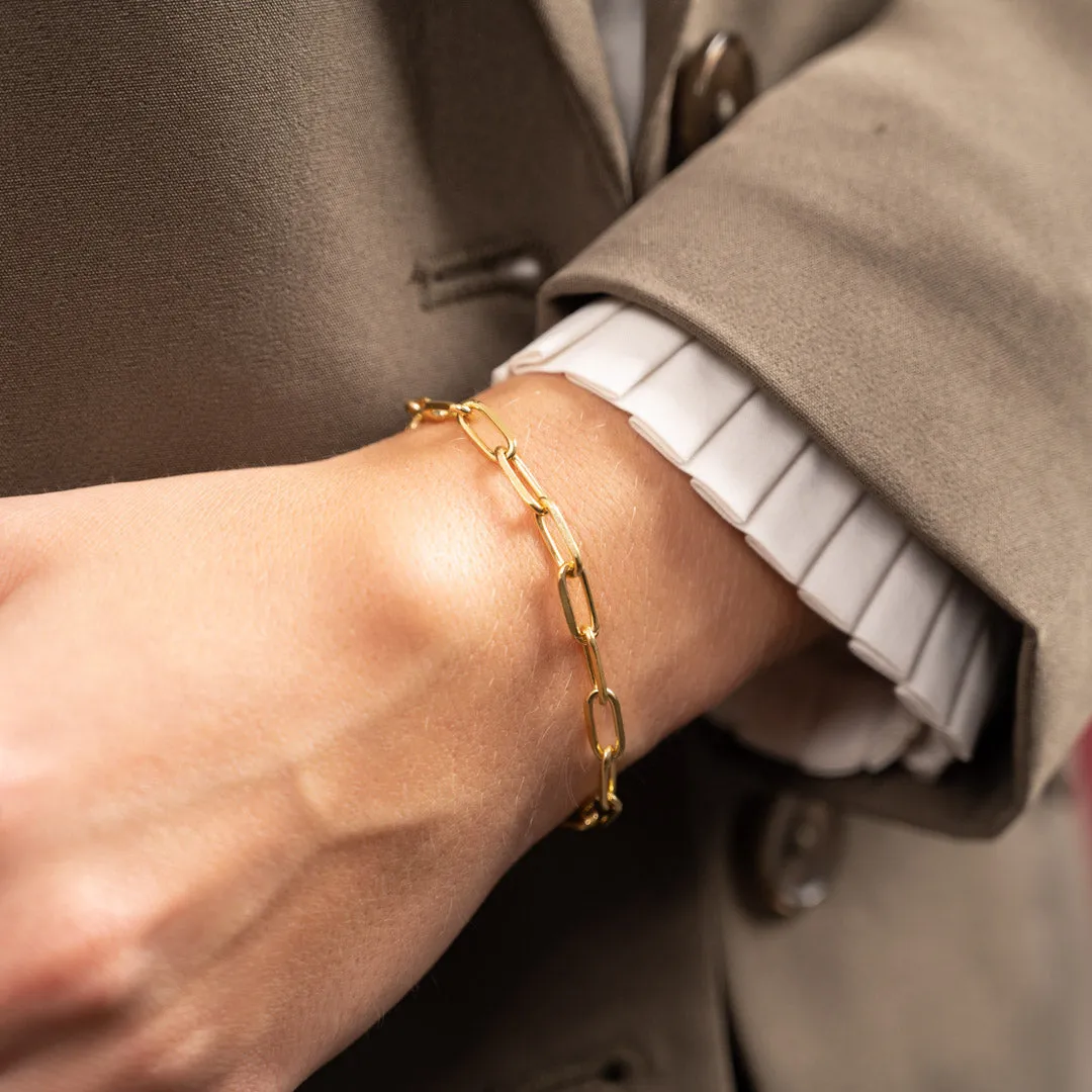 Sisi Copenhagen Alma Large Link armbånd forgyldt 19 cm chunky