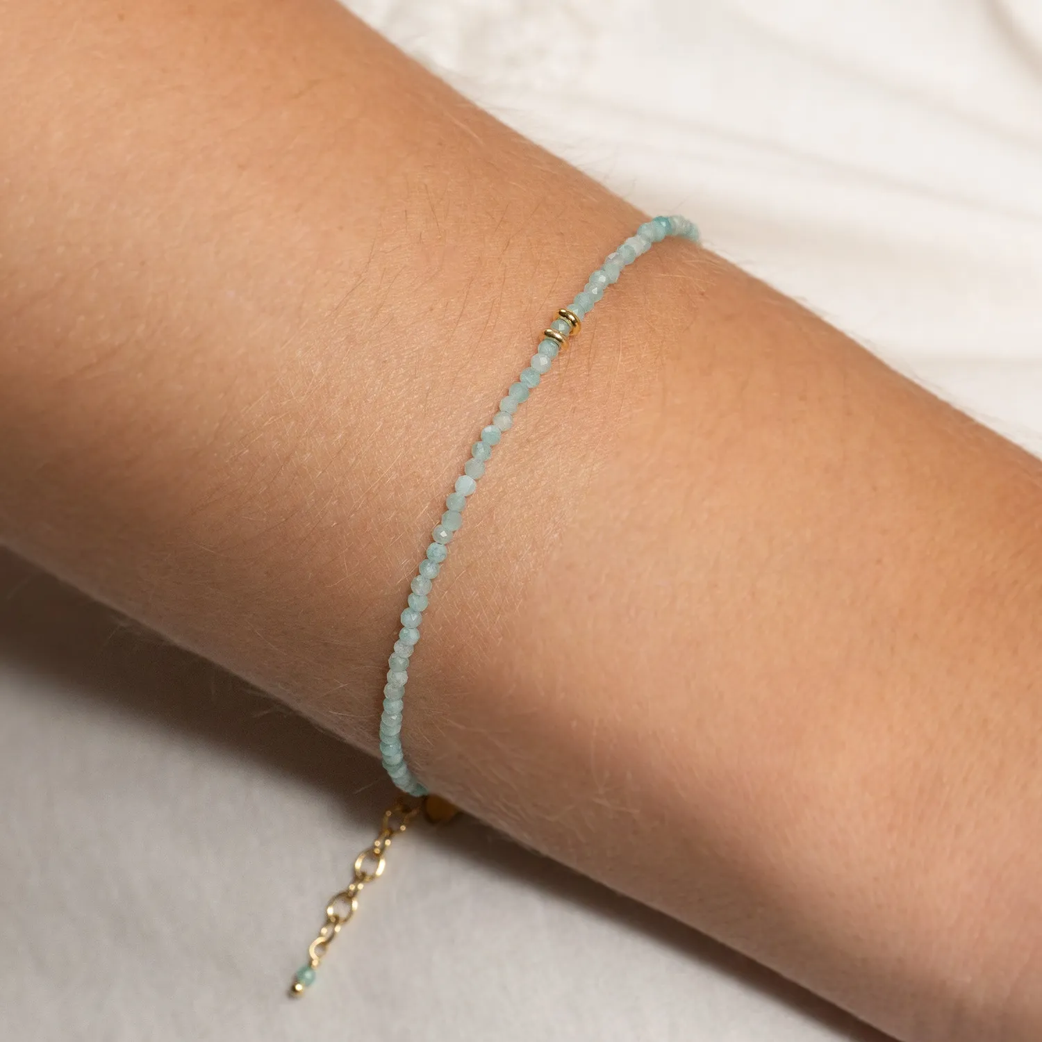 Sisi Copenhagen Eliana armbånd forgyldt blå amazonit