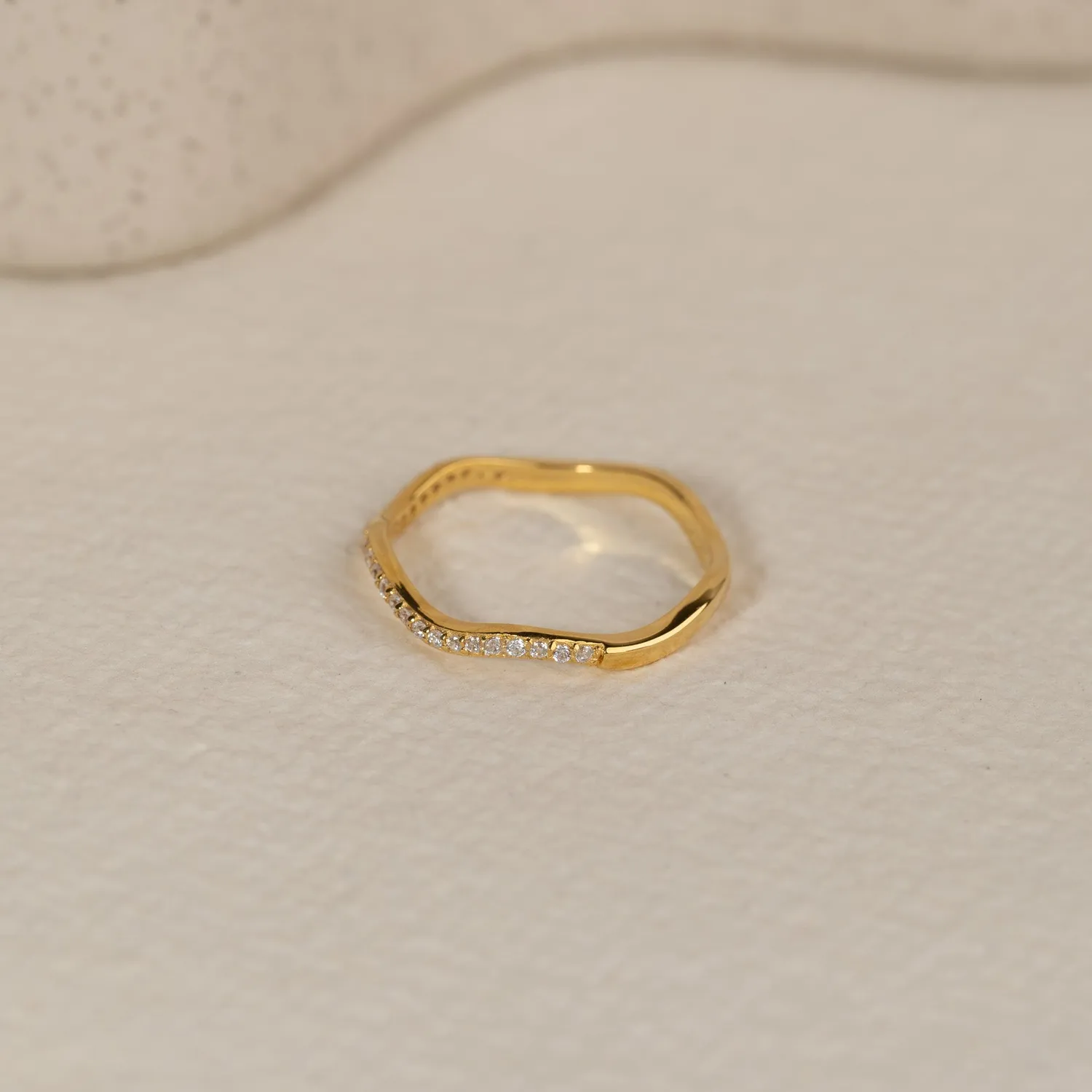 Sisi Copenhagen Gaia ring forgyldt zirkonia