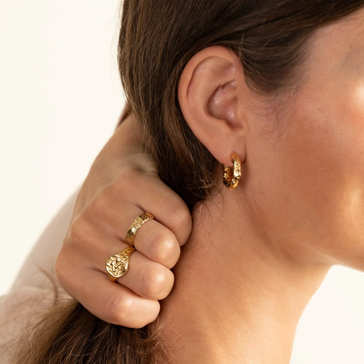 Sisi Copenhagen Elma Medium ring forgyldt rå 5 mm