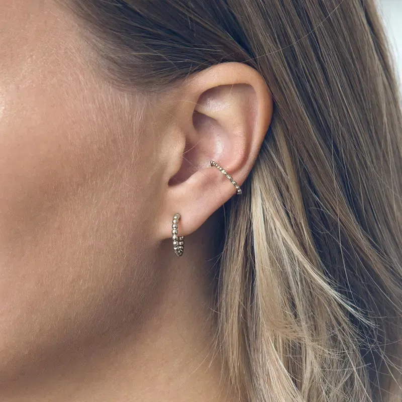 TIMI OF SWEDEN Boble ørering og ear cuff guld