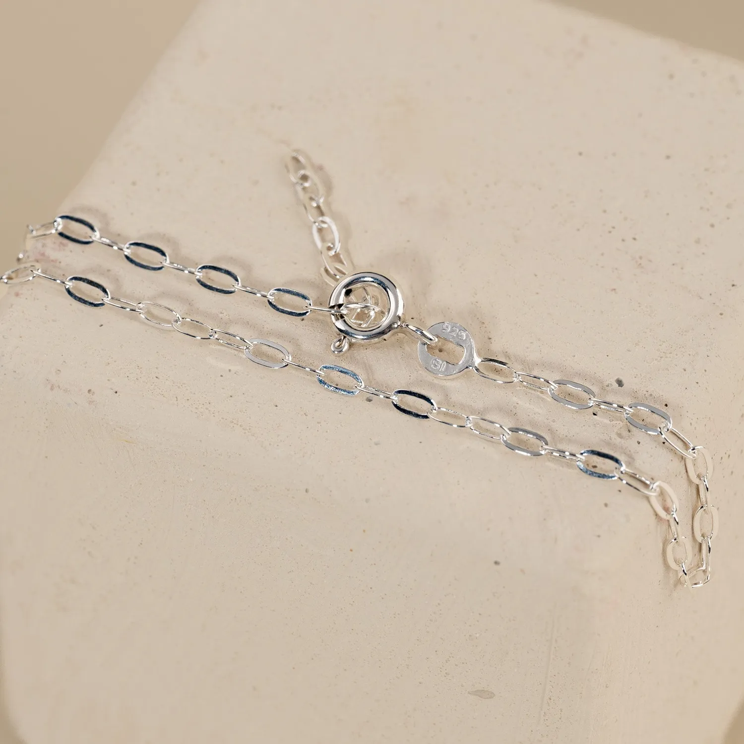 Sisi Copenhagen Alma Small Link sølv armbånd 18 cm