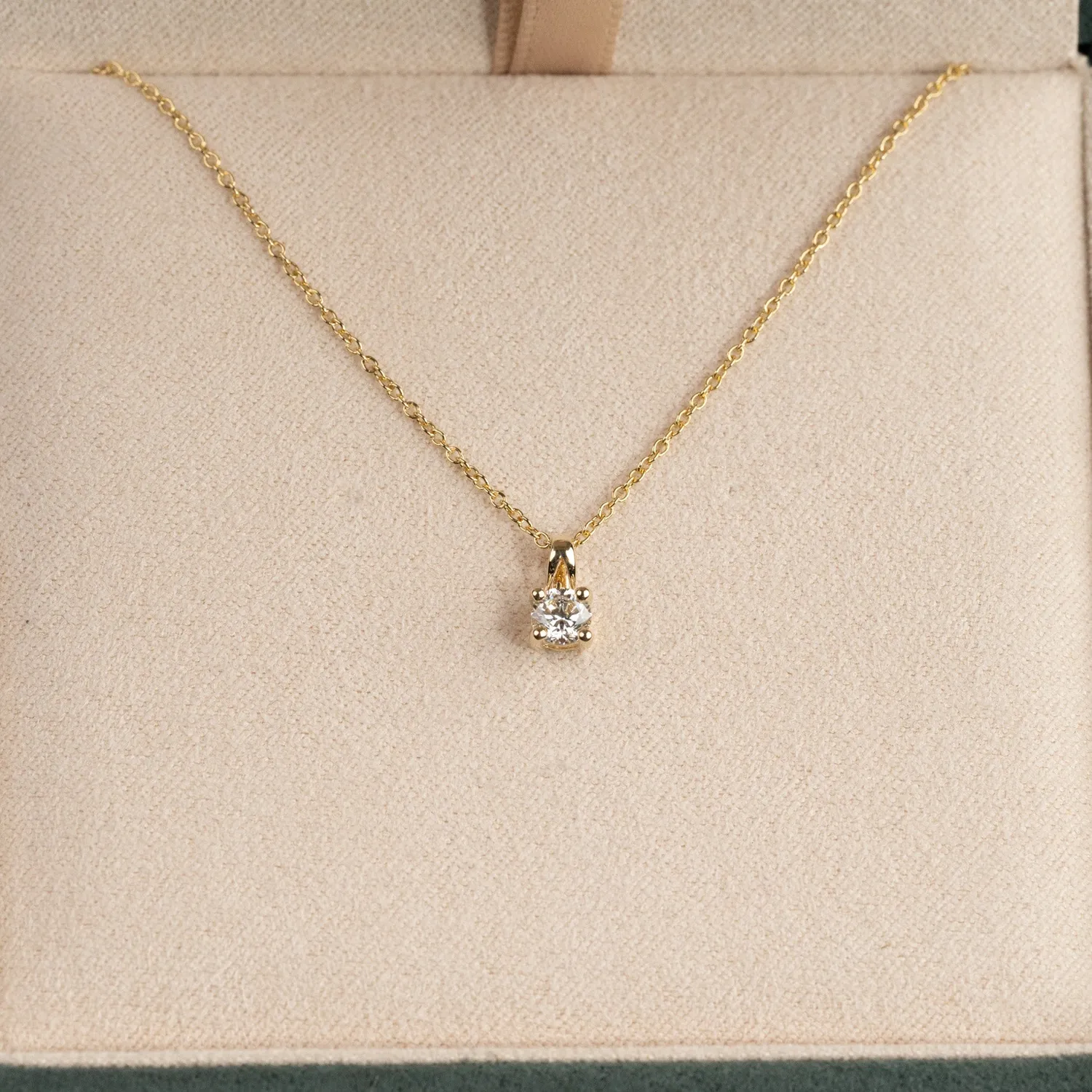Sisi Copenhagen Prong Solitaire diamantvedhæng 0,25 ct guld