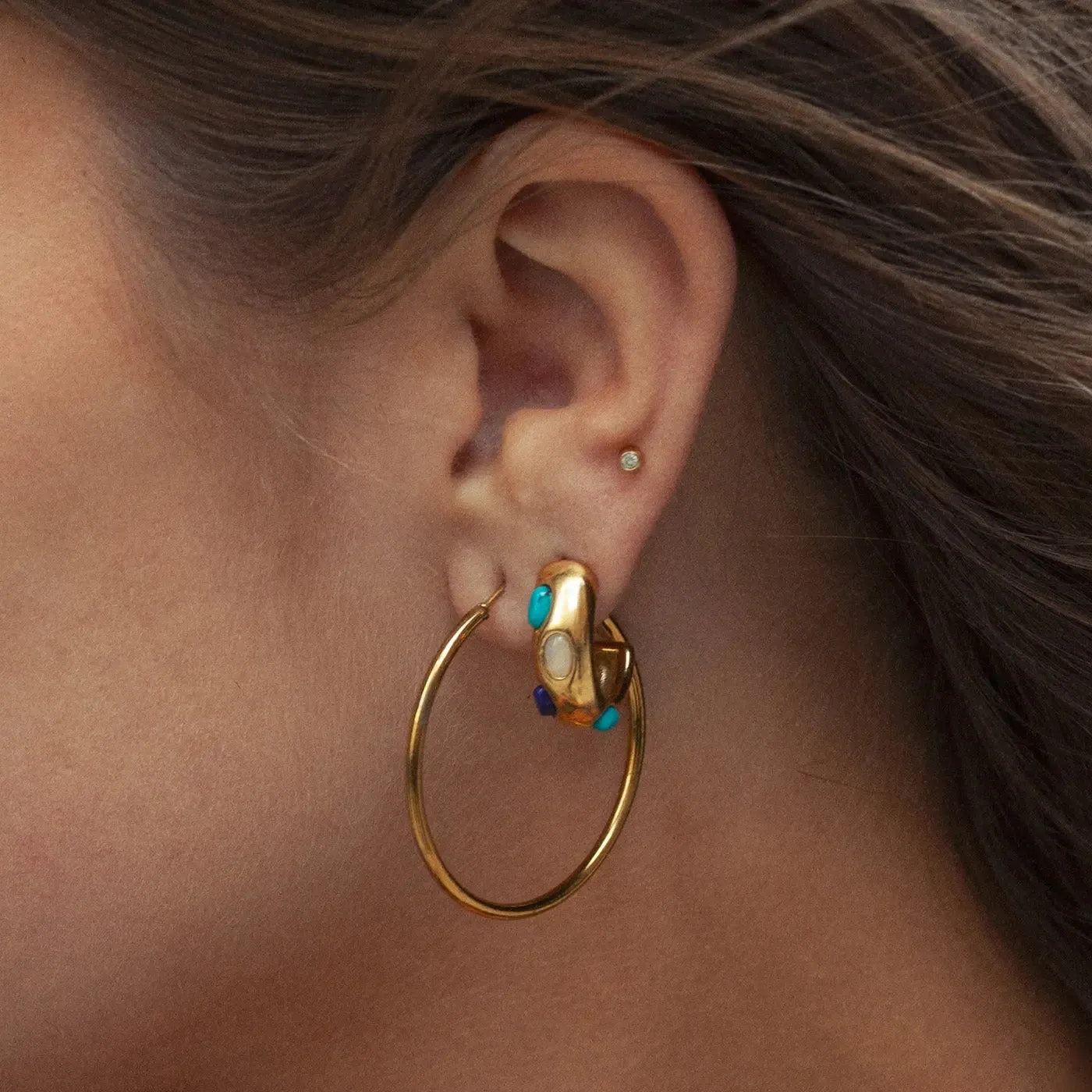TIMI OF SWEDEN Elena øreringe hoops guld 22 mm