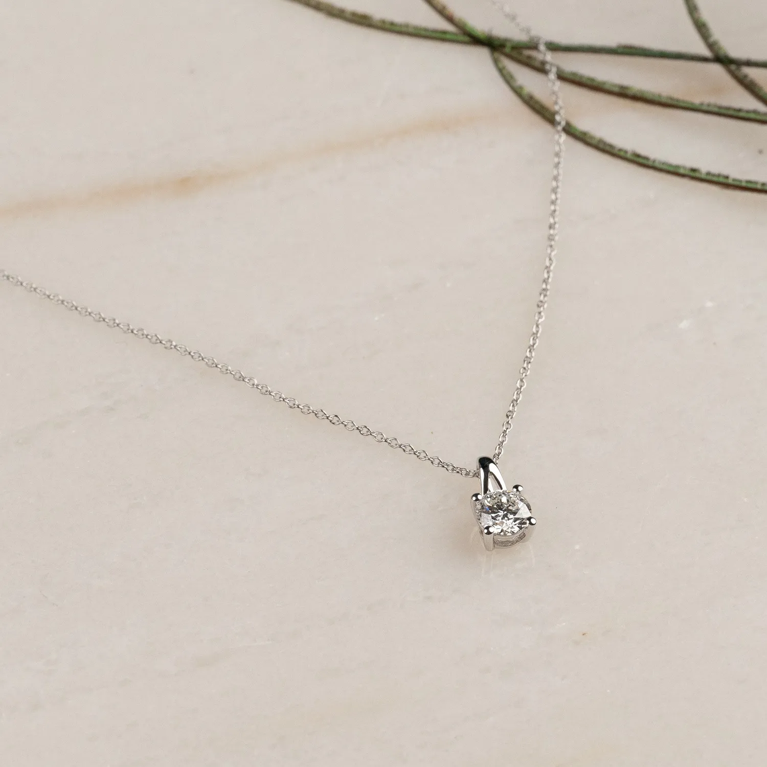 Sisi Copenhagen Prong Solitaire diamantvedhæng 0,75 ct hvidguld