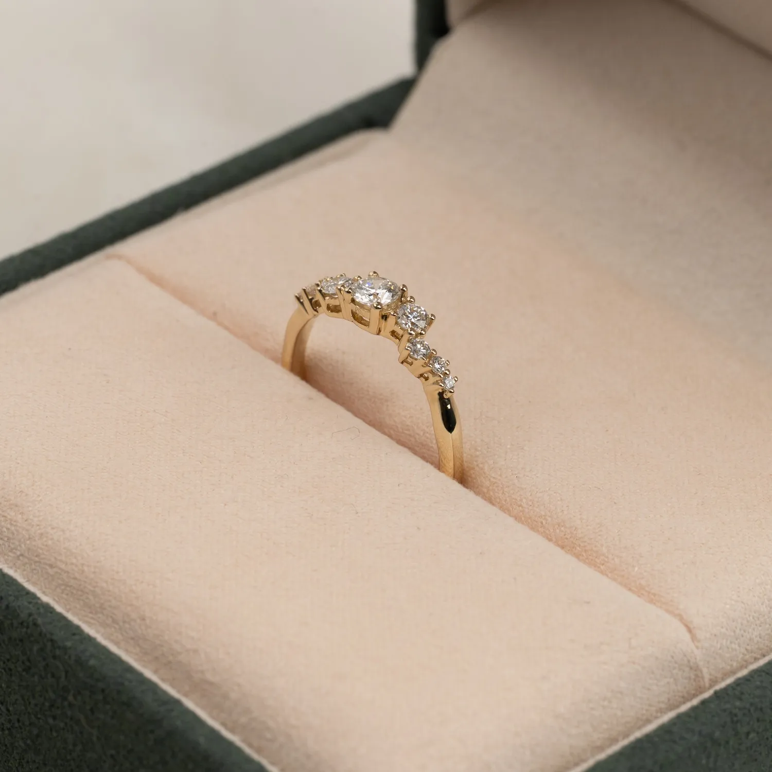 Sisi Copenhagen Organic Cluster lab-diamant ring 0,5 ct guld
