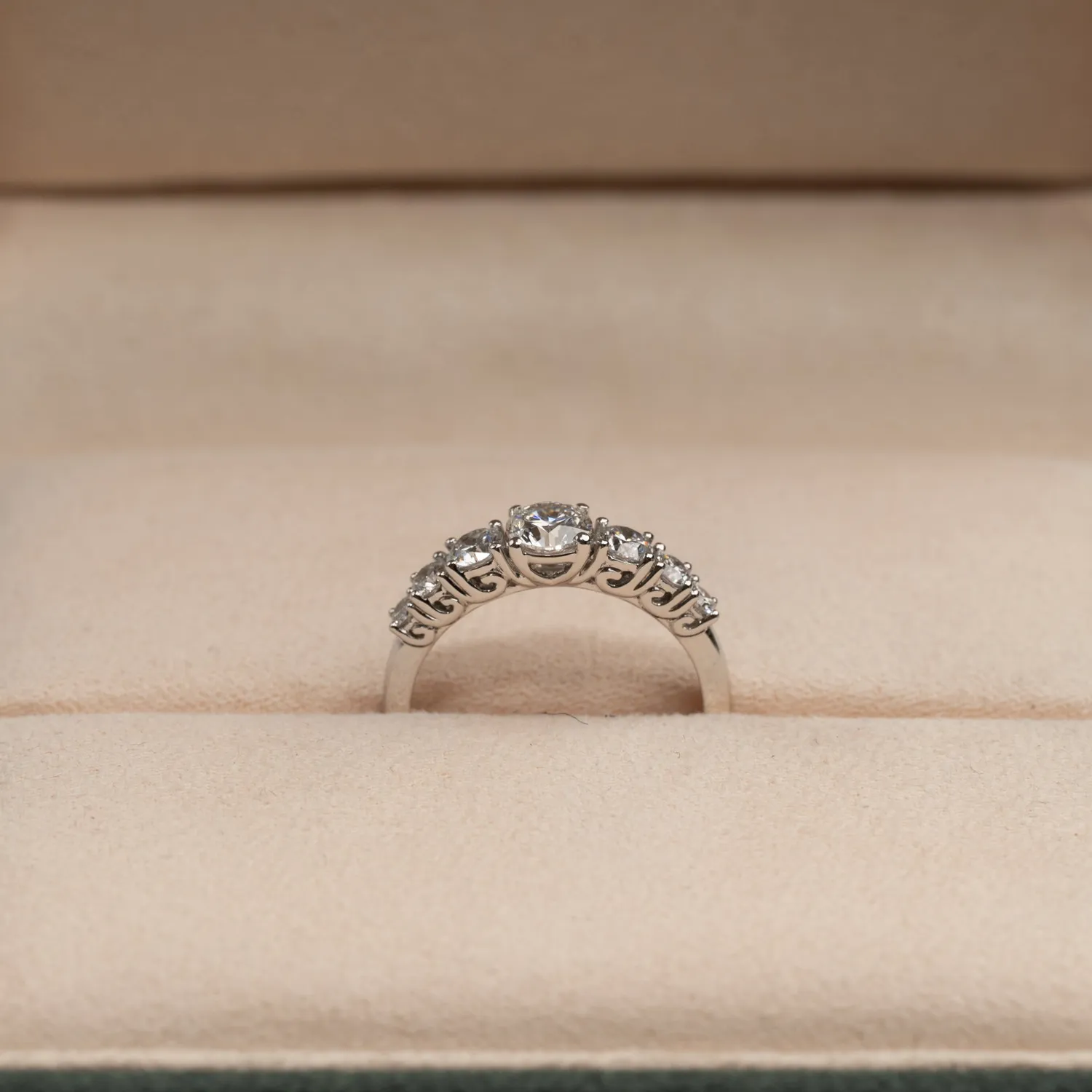 Sisi Copenhagen Seven-Stone Trellis ring hvidguld 1,0 ct