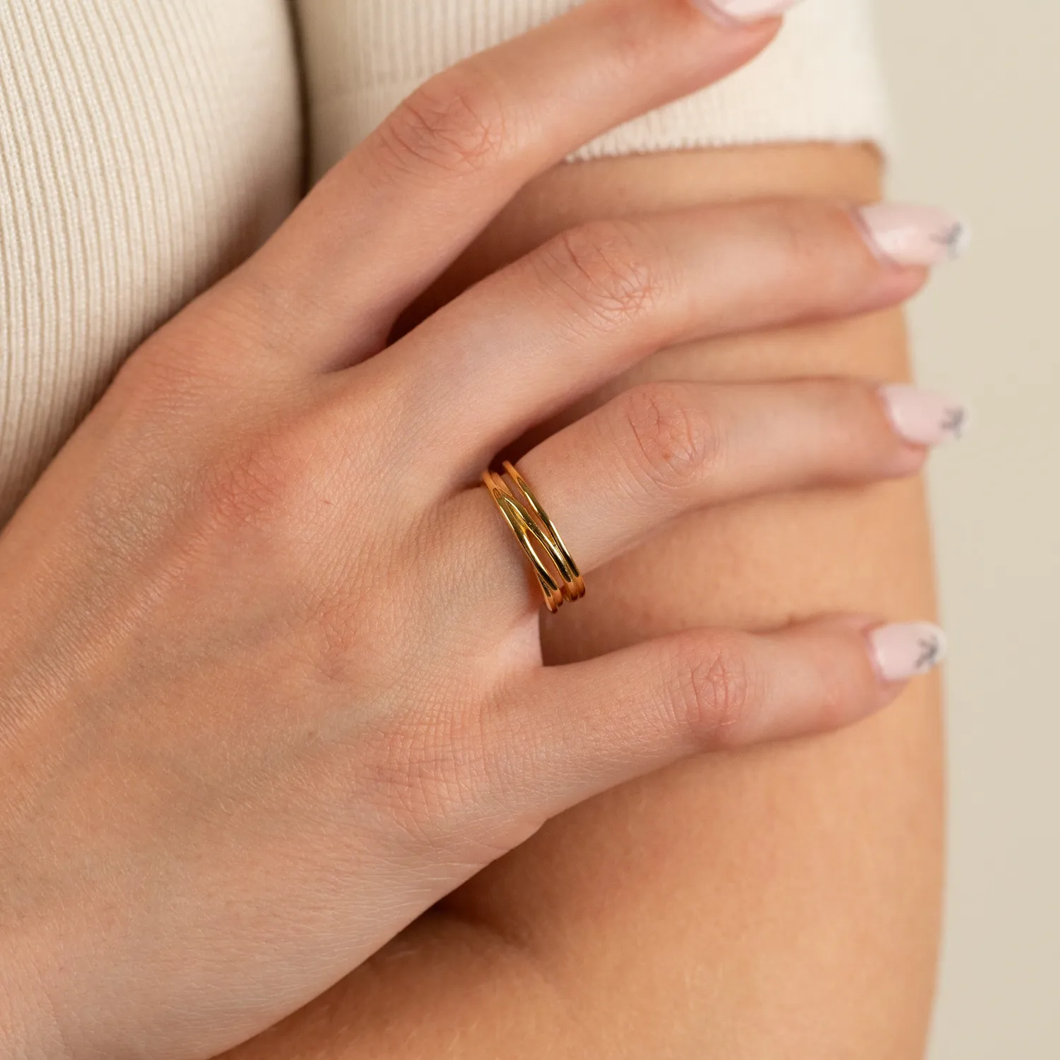 Sisi Copenhagen Willow forgyldt ring 5 mm guld